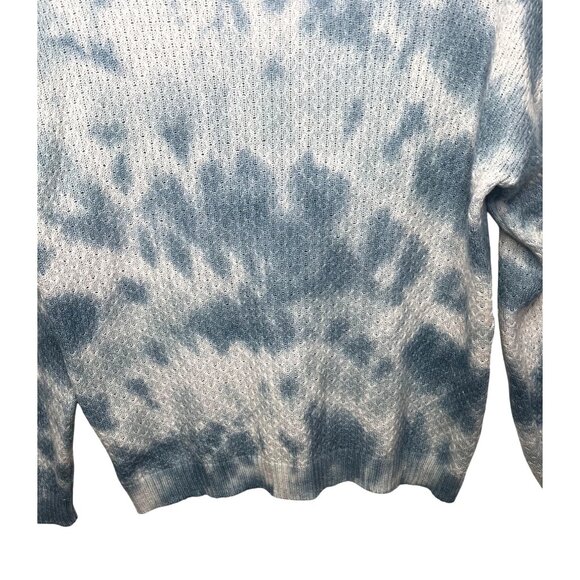 Knox Rose Womens Tie-Dye V-Neck Knit Pullover Sweater XL Blue - Picture 11 of 13